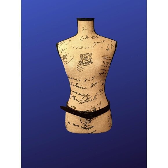 UNBRANDED 100% Synthetic Wide Belt #102618, Dark Brown/Black Stainless, NWOT - Picture 3 of 4